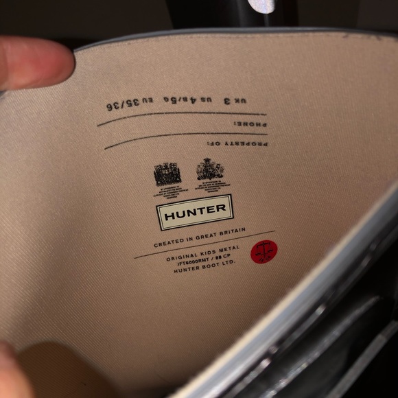 Hunter origins big kid metallic rain boots - Picture 5 of 7